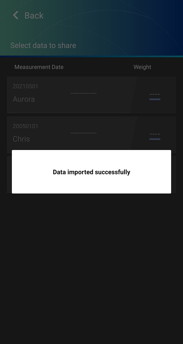 Charder ProScan Data Import Successful