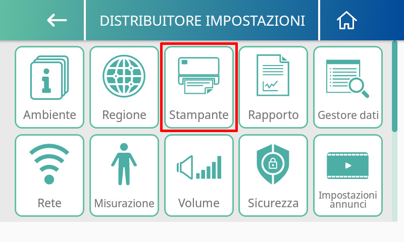 Impostazioni MA601
